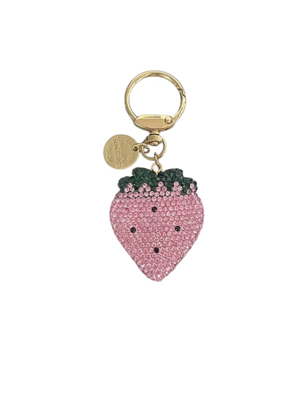Choice-Bling Rhinestone Strawberry Purse Charm Keychain Kawaii Bag Accessory - Picture 3 of 6